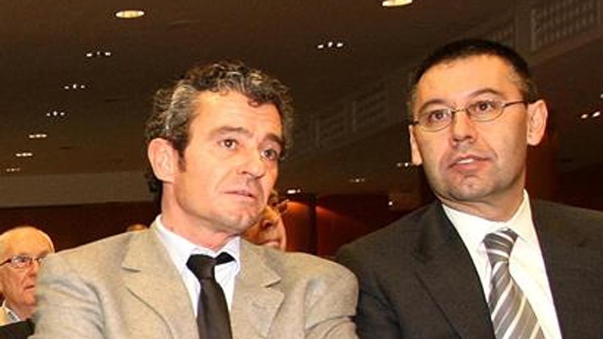 Jaume Masferrer, nuevo director del Área de Presidencia, junto a Josep Maria Bartomeu
