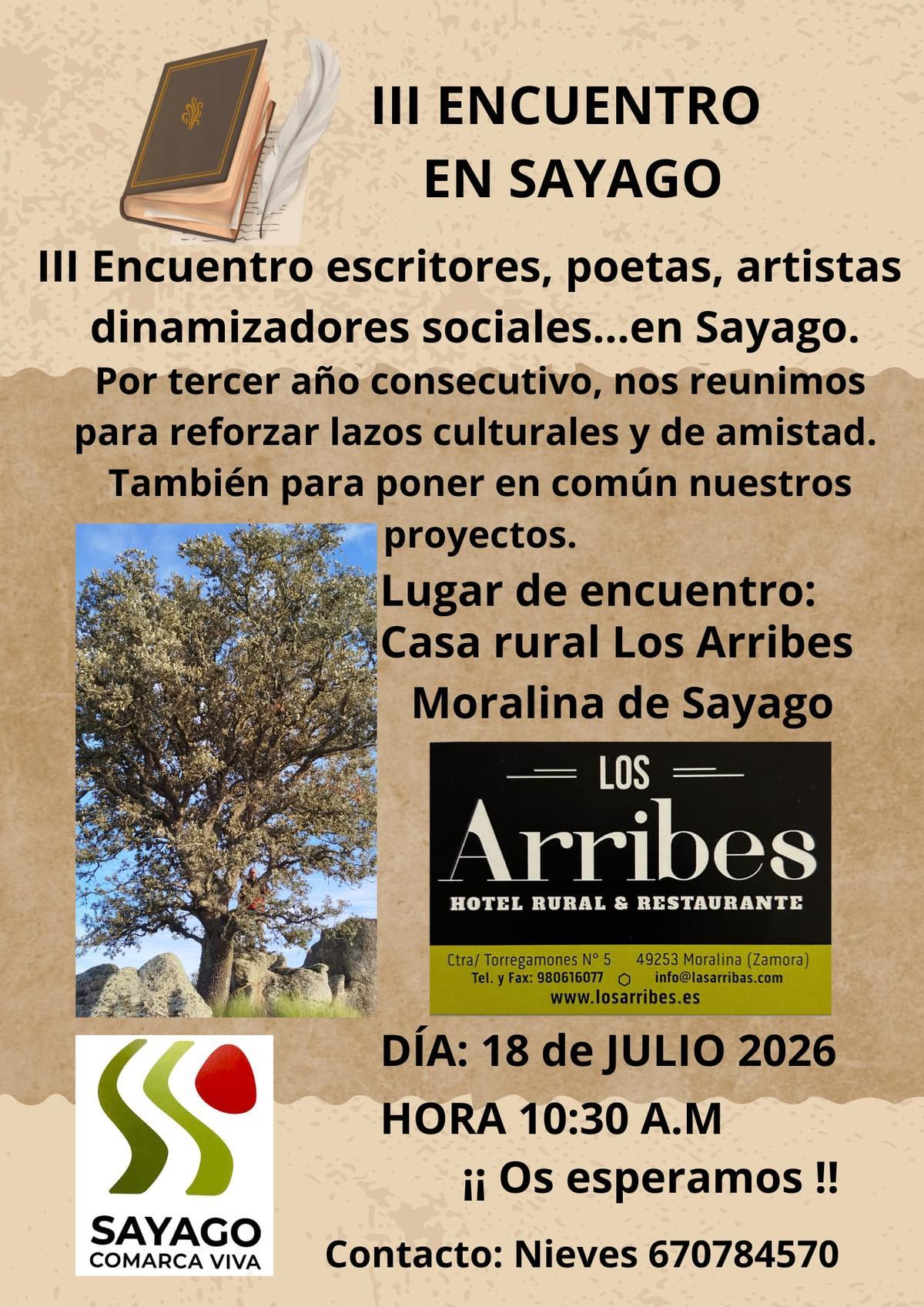 Cartel promocional del encuentro que se celebrará en Moralina de Sayago.