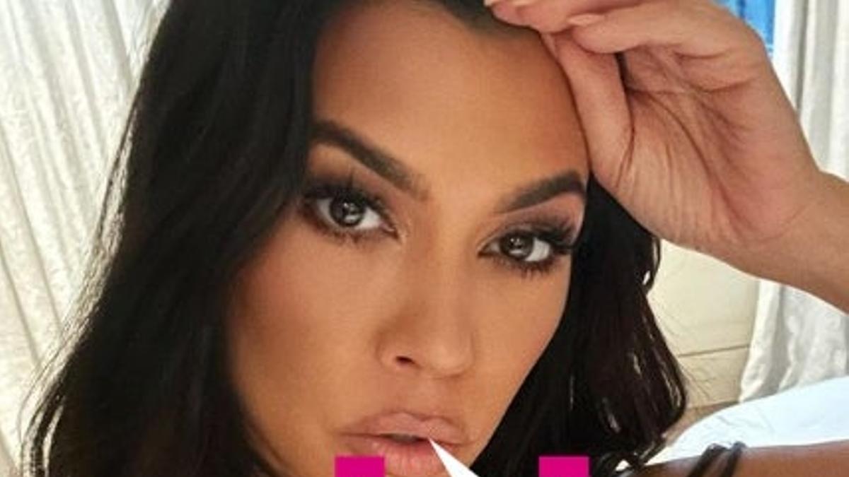 Kourtney Kardashian con bocadillo