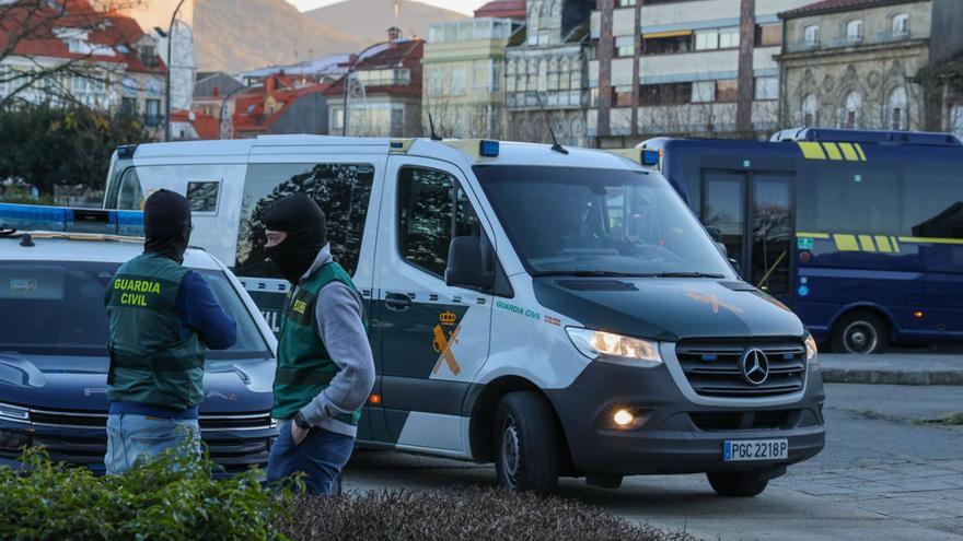 Un operativo de la Guardia Civil en la comarca de O Salnés.