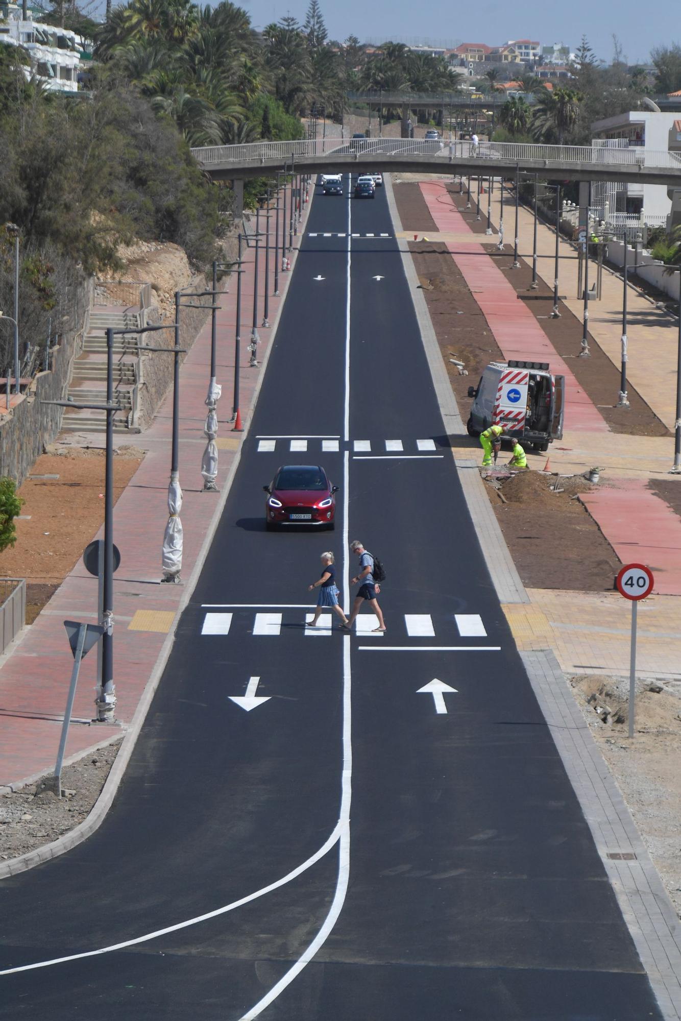 Obras en la carretera de San Agustín