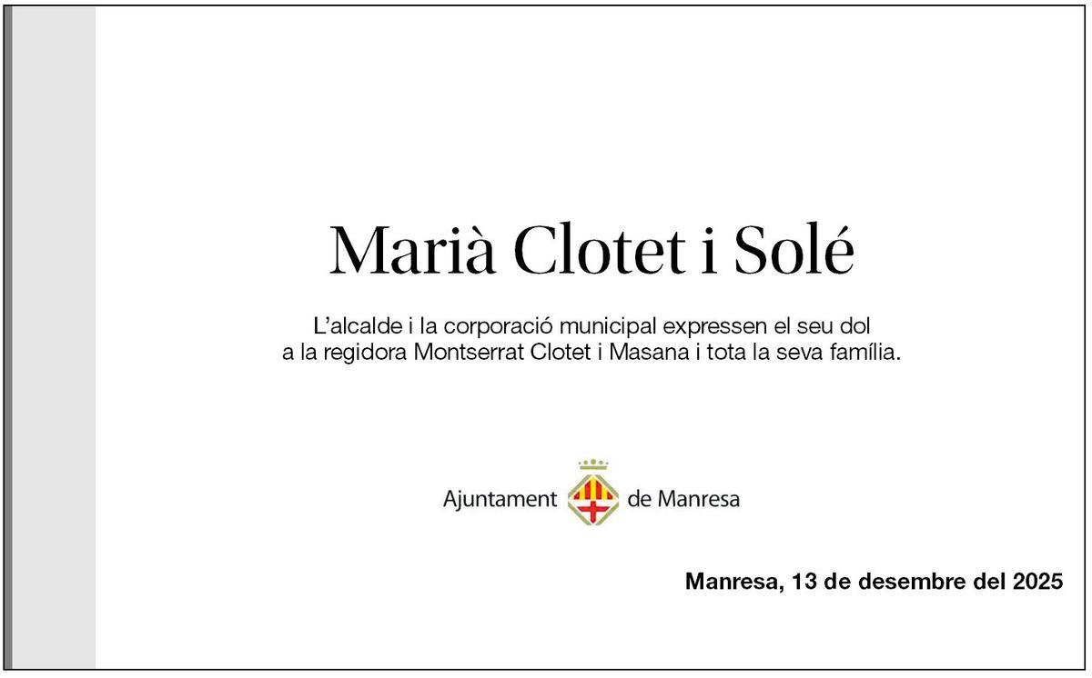 MARIÀ CLOTET I SOLÉ