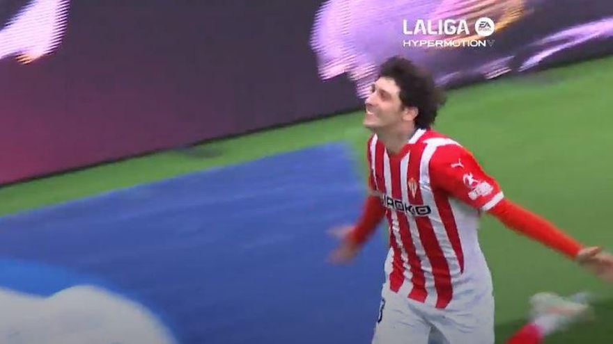 El 2-0 del Sporting en el Sporting 3-1 Mirandés de la jornada 36 de LaLiga Hypermotion