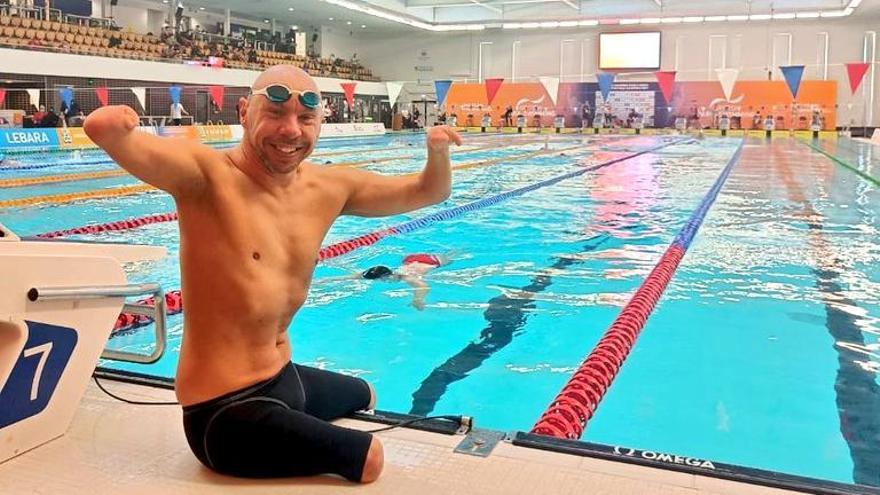 Natación. Xavi Torres, antes de una de las pruebas en Aberdeen