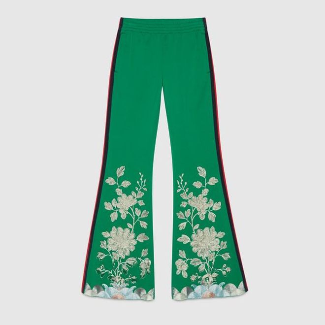 Pantalón técnico bordado, Gucci