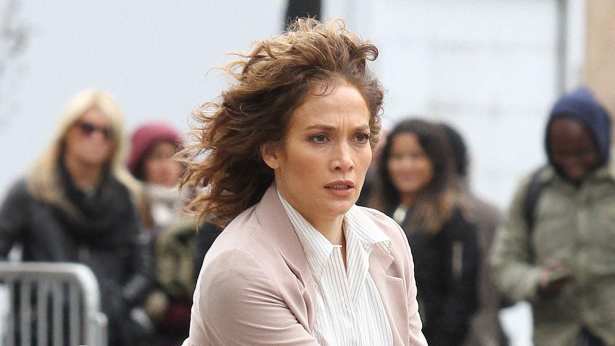 Jennifer Lopez, durante el rodaje de 'Shades of Blue'