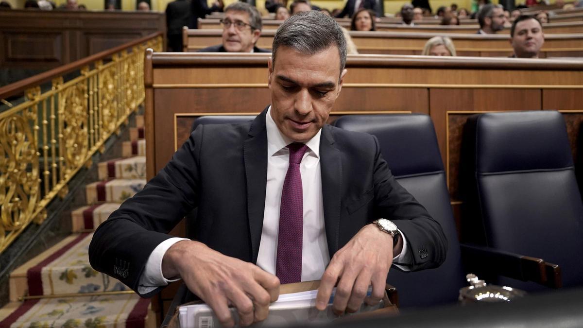 Pedro Sánchez, en el Congreso de los Diputados