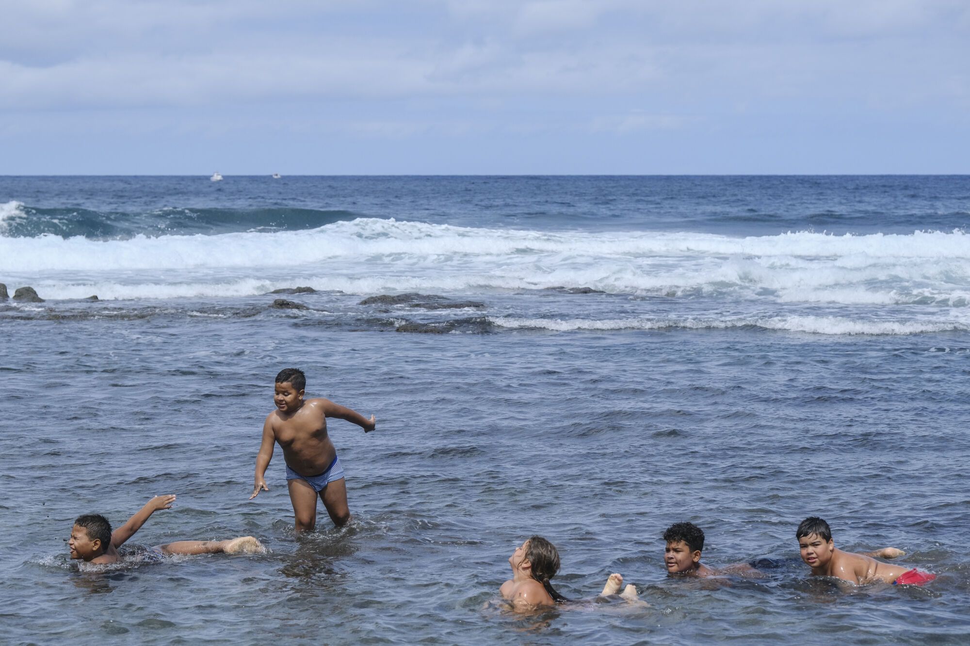 Un día de verano en la playa de La Laja
