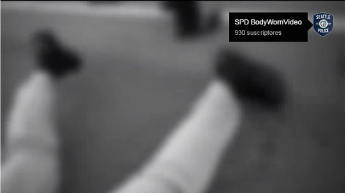 Un vídeo de la policia de Seattle captat durant les protestes en l’homenatge a Martin Luther King.