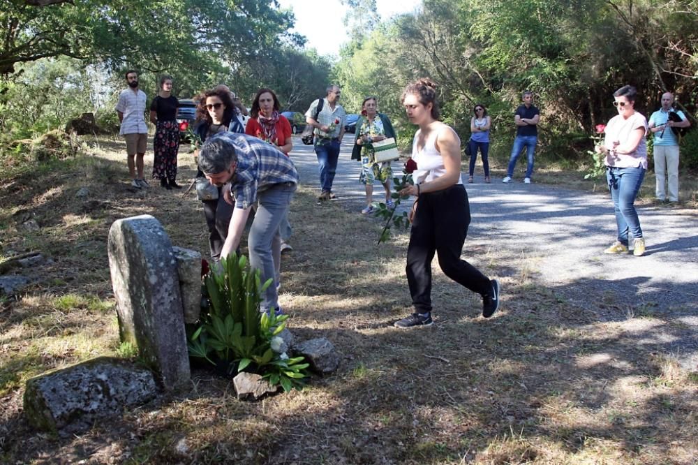 Ponte do Barco acoge la ofrenda en recuerdo de Secundino Bugallo y Franscisco Arca