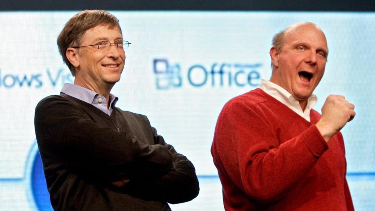 El cofundador de Microsoft, Bill Gates, y Steve Ballmer, exconsejero delegado.