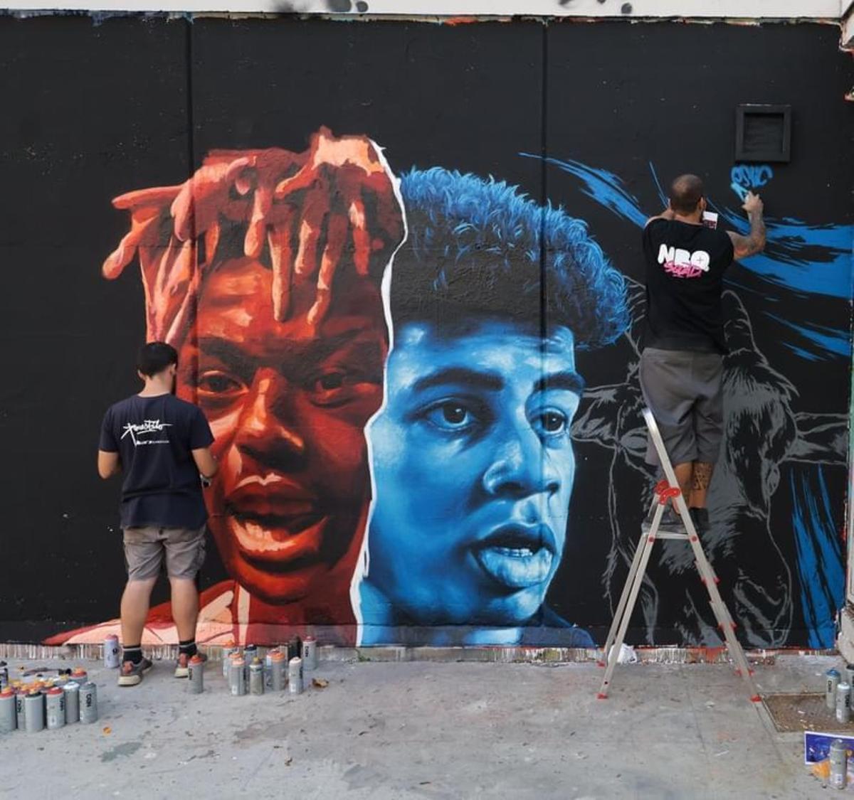 El mural más culé de Lamine Yamal y Nico Williams en Barcelona