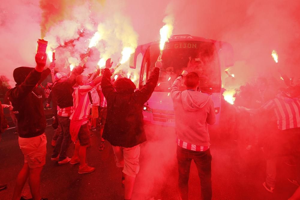 Incidentes antes del derbi entre Real Sporting y Real Oviedo