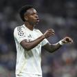 Vinicius Junior of Real Madrid CF gestures during the UEFA Champions League 2025/26 Round of 16 First Leg match between Real Madrid C.F. and Manchester City at Bernabeu stadium on March 11, 2026, in Madrid, Spain. AFP7 11/03/2026 ONLY FOR USE IN SPAIN
