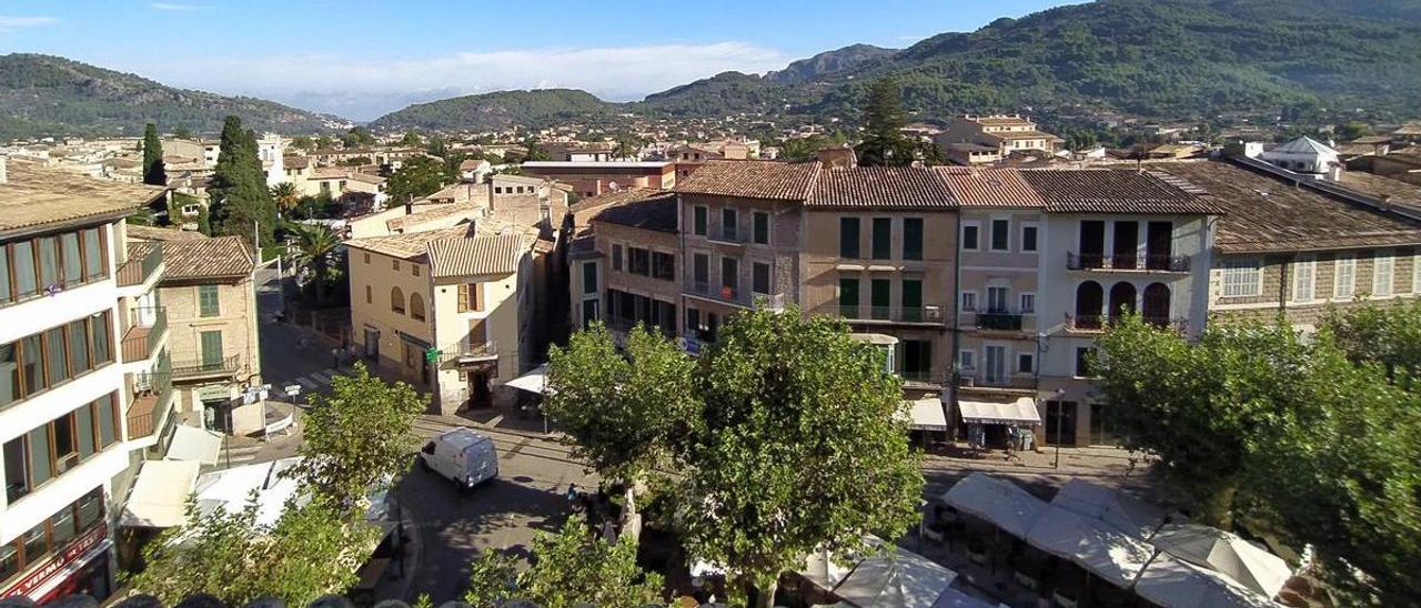 Vista general del casco antiguo de la localidad de Sóller.