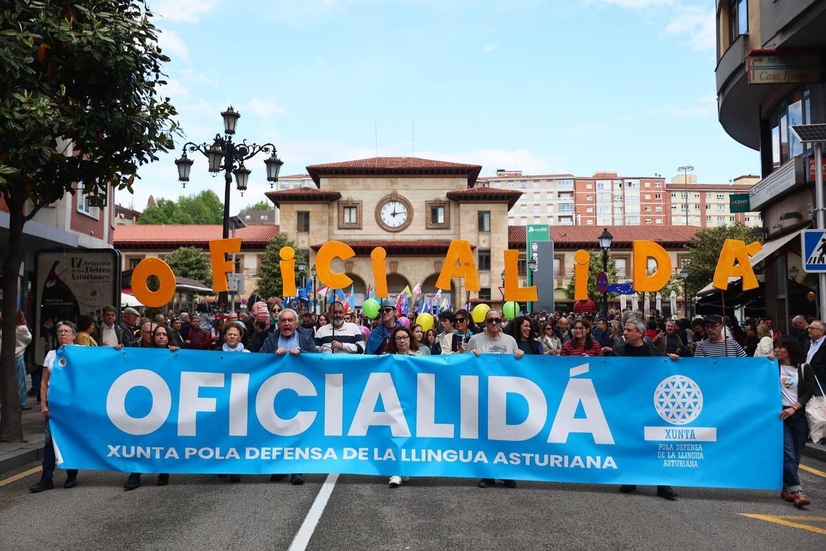 Manifestación por la oficialidad del asturiano Manifestación por la oficialidad del asturiano