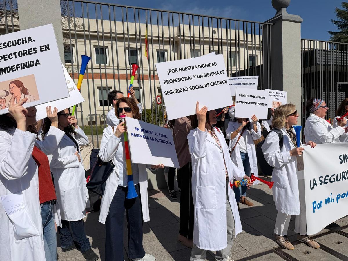 Reciente protesta de los médicos inspectores