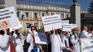 Reciente protesta de los médicos inspectores