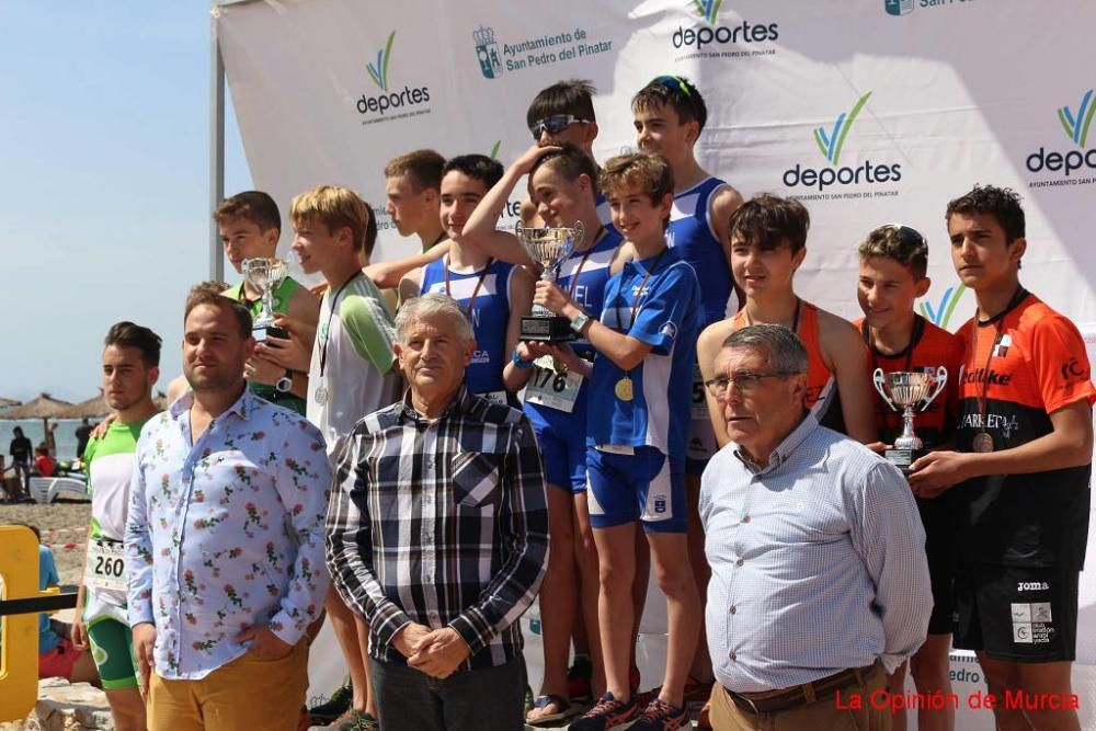 Final de triatlón de deporte escolar