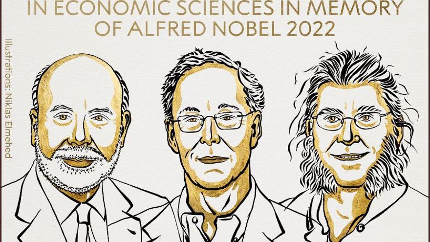 Bernanke, Diamond y Dybvig, galardonados con el Nobel de Economía.