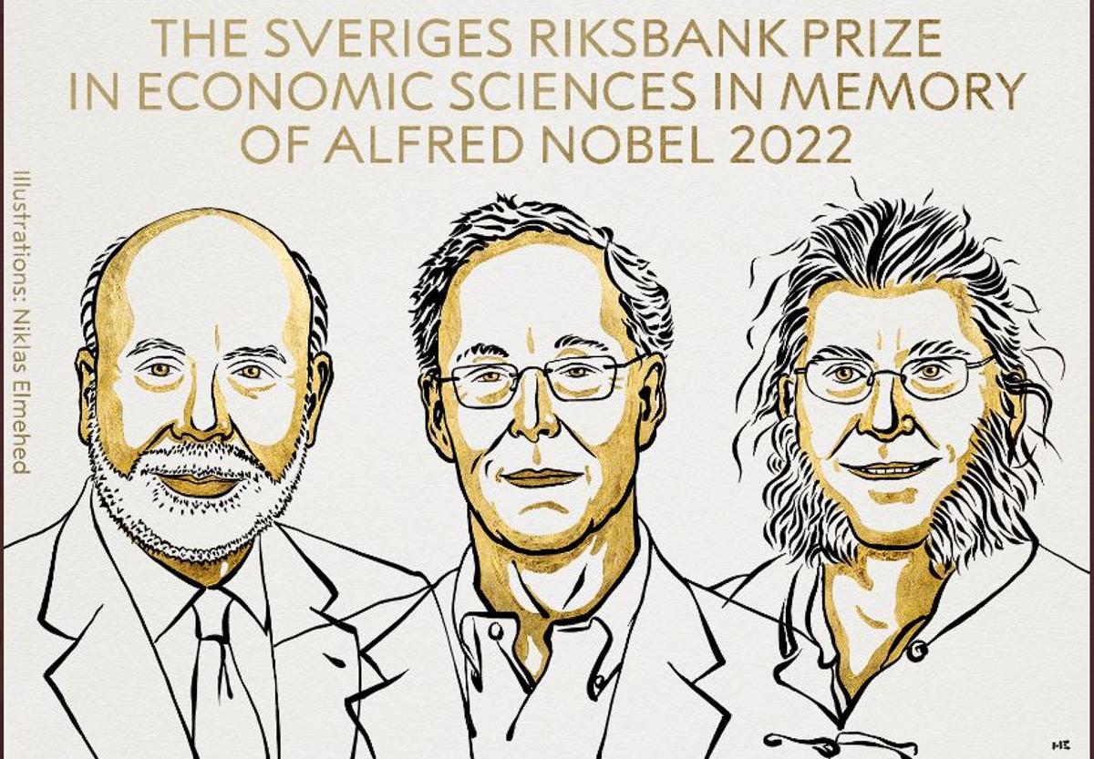 Bernanke, Diamond y Dybvig, galardonados con el Nobel de Economía.