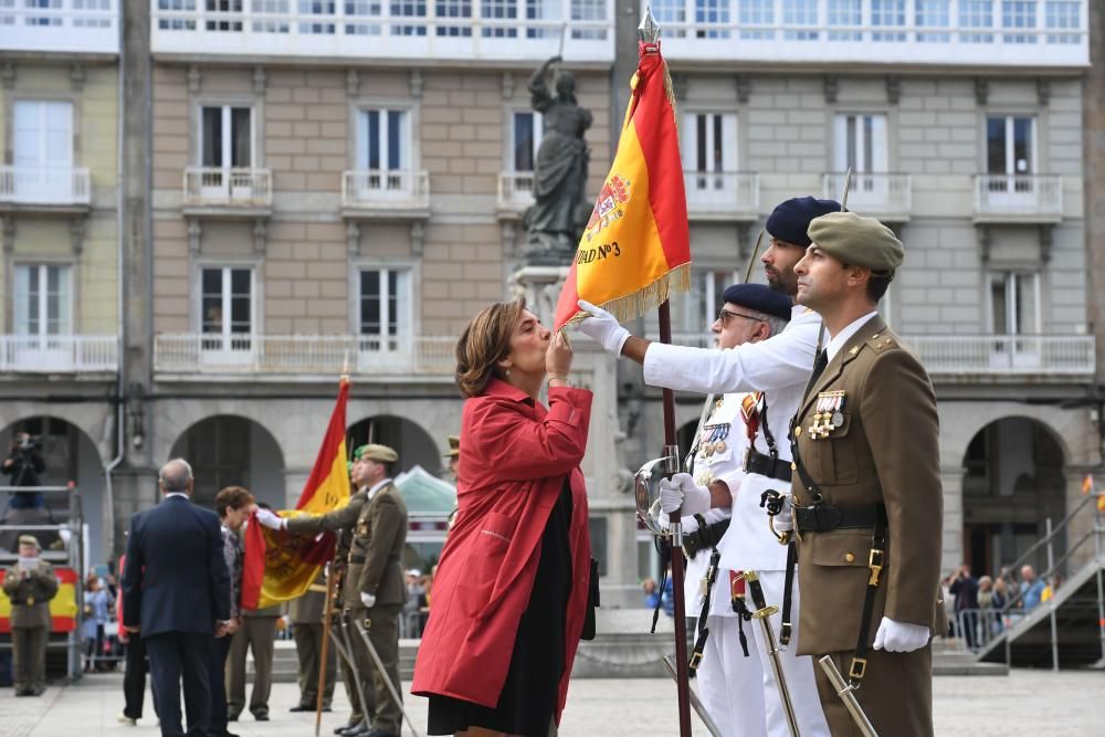 Ceremonia civil de jura de bandera en María Pita