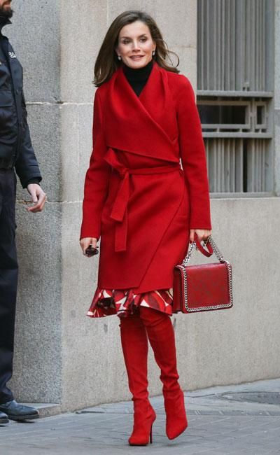 Letizia Ortiz, la mujer de rojo