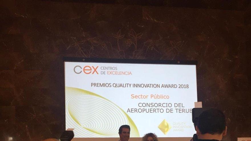 Aeropuerto de Teruel recoge el internacional Quality Innovation Award (QIA)
