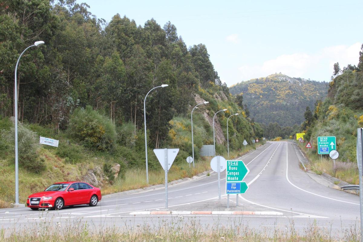 Terrenos, junto a la autovía de Morrazo, donde se encuentra la explotación minera de Rodal