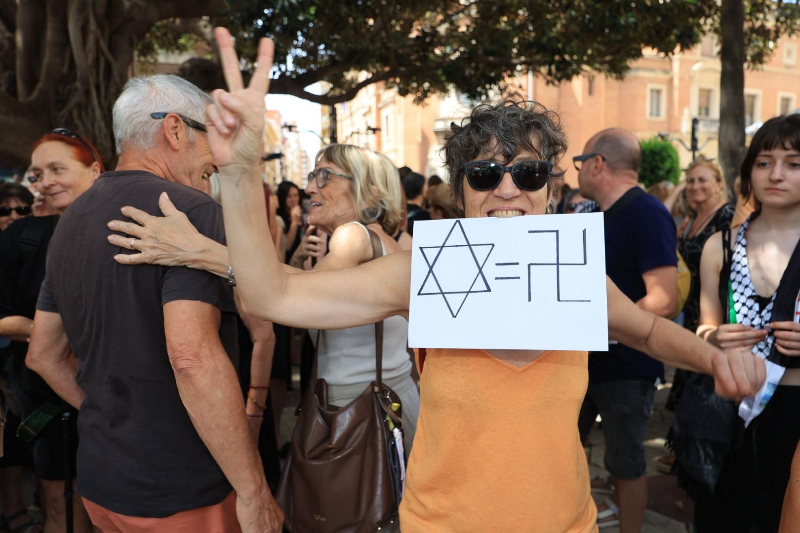 Manifestación a favor del pueblo palestino y la paz en Castellón