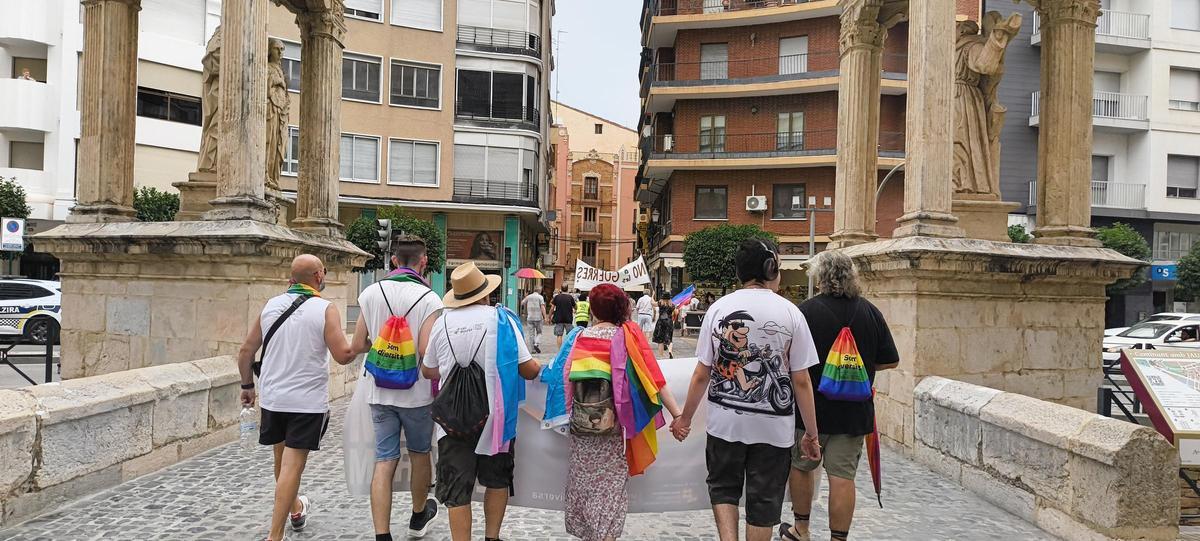 Miembros del colectivo La Vall Diversa en un acto.