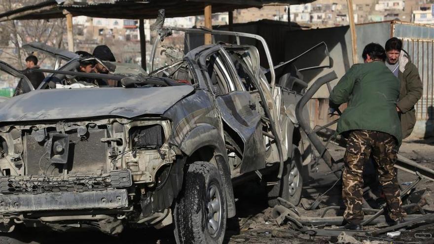 Atentado con coche bomba en Kabul, Afganistán.