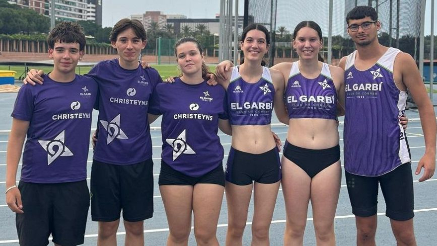 Atletas del club "morat" que compitieron en València