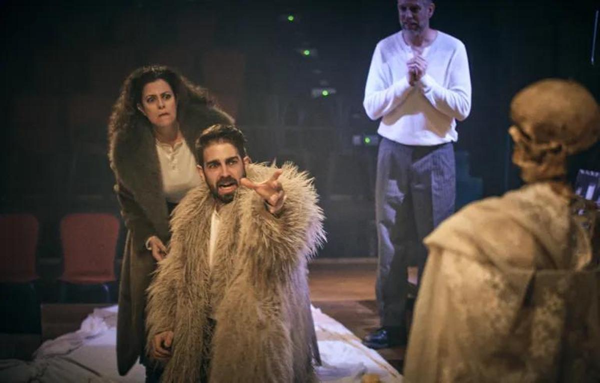 La obra reintepreta esta tragedia desde un tono de ironía, combinando música, teatro y danza