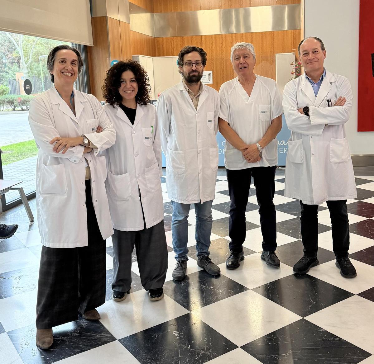 Los doctores Oliete, Martínez, Melian, Arribas y Carbonell.