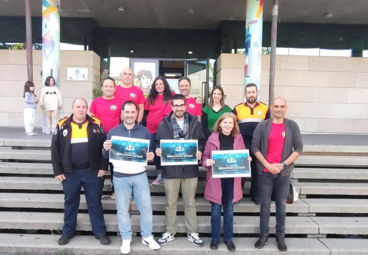 Presentación del Reto Solidario, ayer en Moaña. | S.Á.