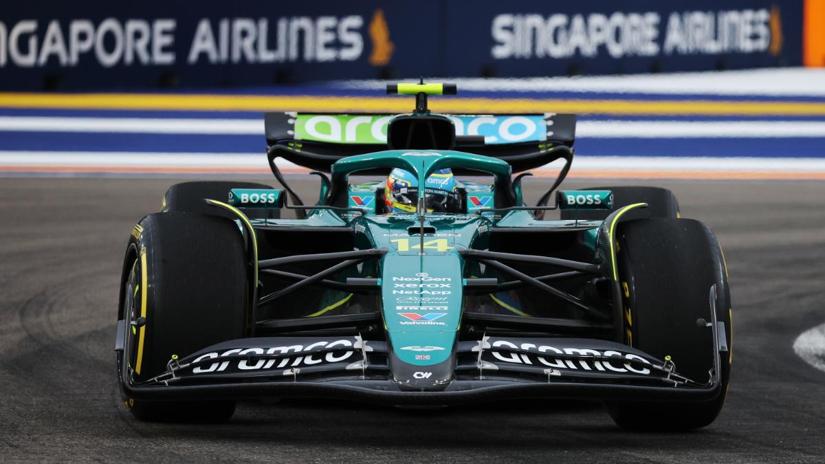 Fernando Alonso, durante el GP de Singapur