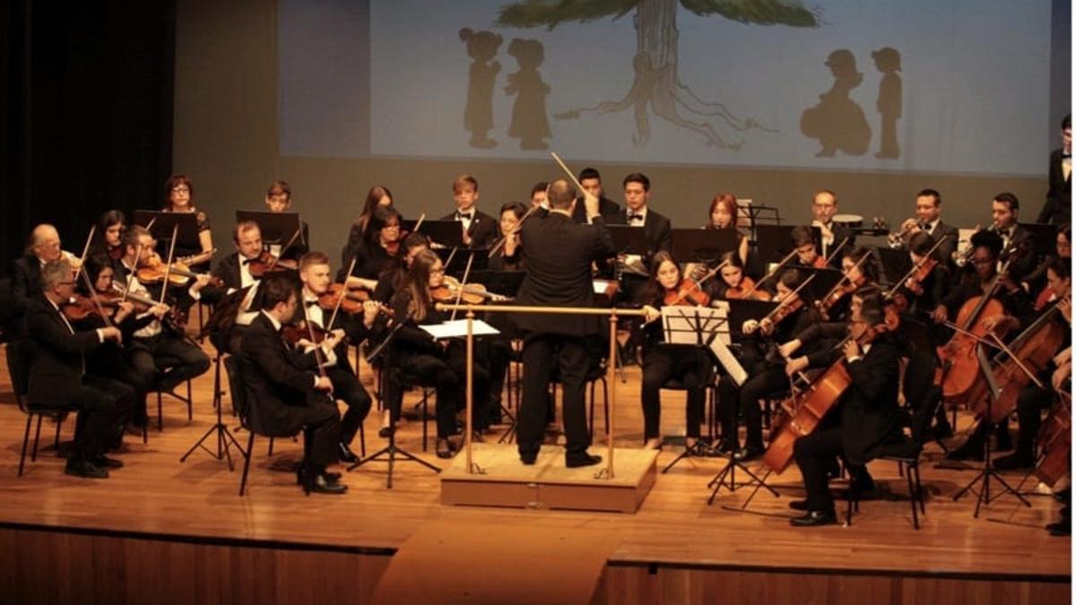 La orquesta de la Lira, en un concierto.