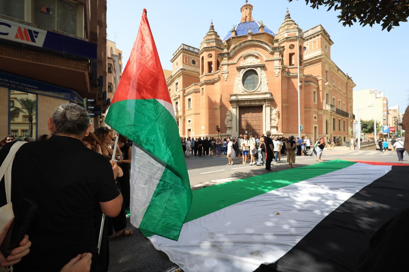 Manifestación a favor del pueblo palestino y la paz en Castellón