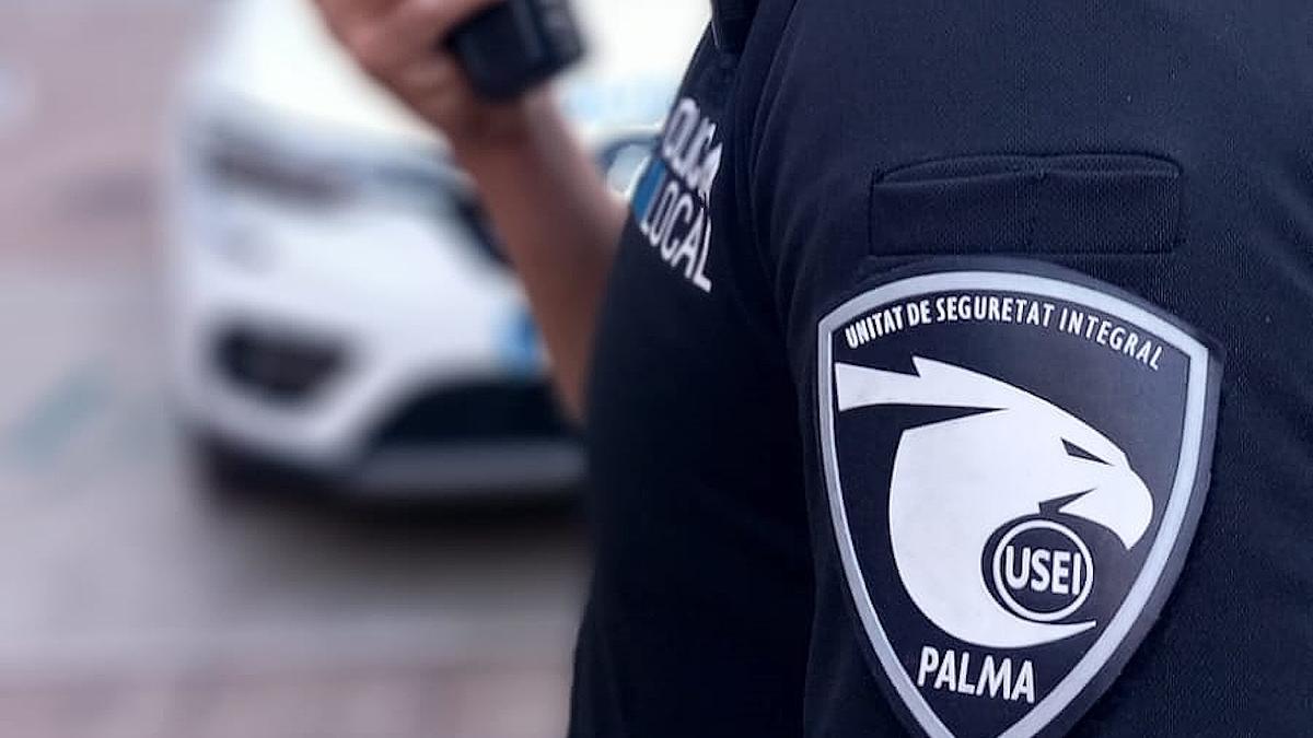 Un agente de la USEi de la Policía Local de Palma.