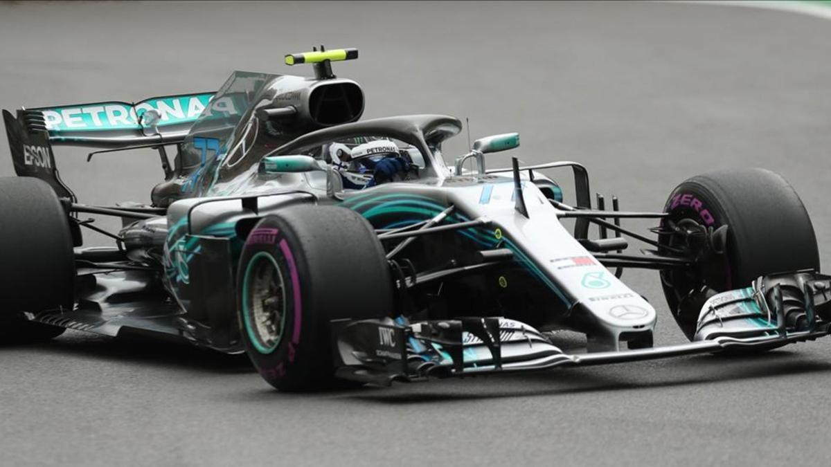 Valtteri Bottas en acción con su Mercedes