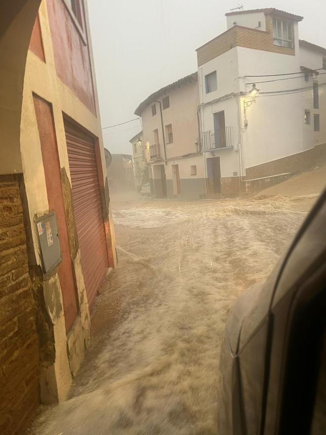 Imágenes de la granizada en Lécera y Oliete