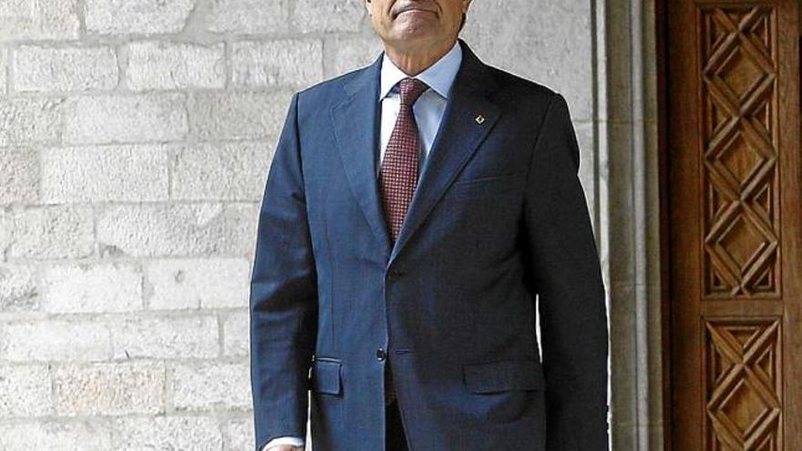 El President Artur Mas, ahir, al Palau de la Generalitat