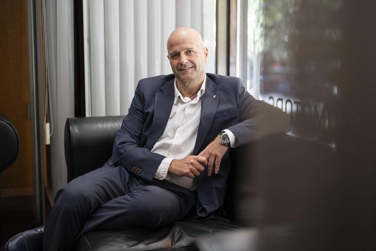 Xavier Vilajoana, presidente de Construmat, en su oficina en Barcelona