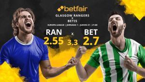 Rangers FC vs. Real Betis Balompié: horario, TV, estadísticas, clasificación y pronósticos