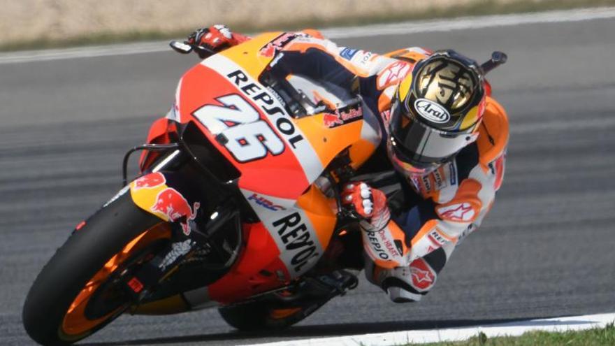 Pedrosa, en un instante de los libres.