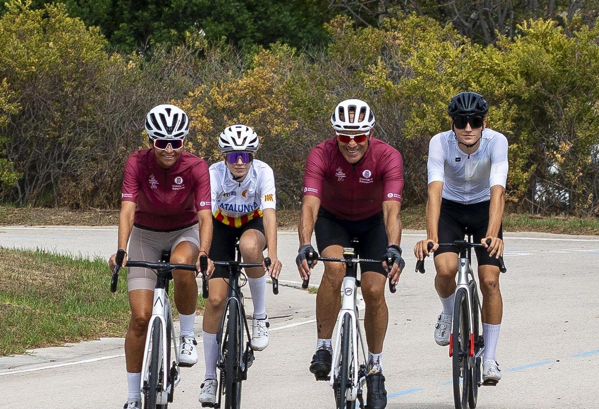 Marta Álvarez, Paco Corbacho, Marina Fernández y Àlex Roca, ciclistas aficionados