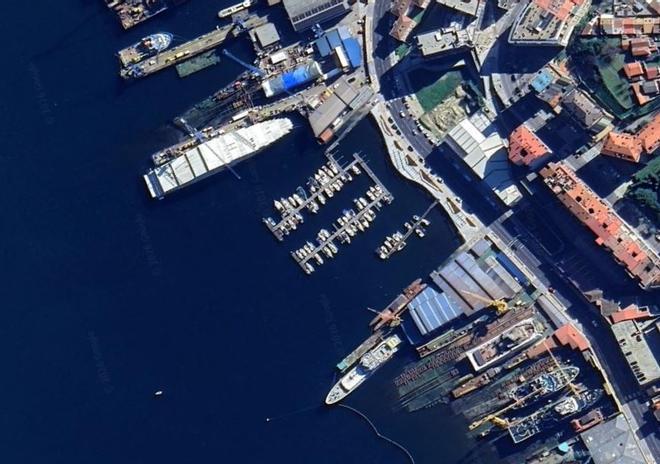 Antes y después desde el espacio del naval vigués