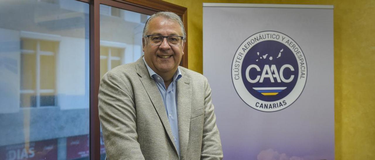 José Luis García, presidente del Clúster Aeronáutico y Aeroespacial de Canarias (CAAC).