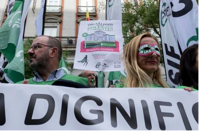 Manifestación de profesores de toda España, convocada en Madrid por el sindicato CSIF en octubre.